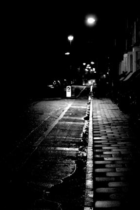 Bateman Street at night, Cambridge