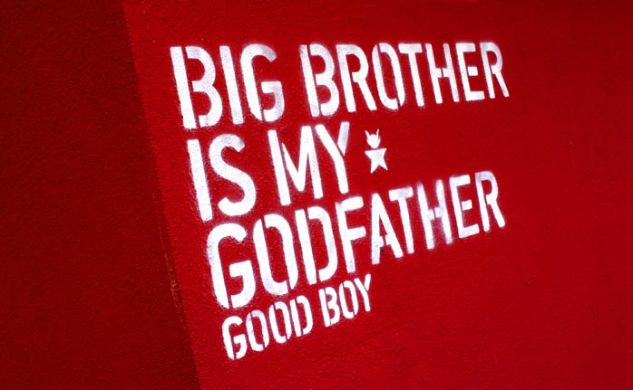 Graffiti Big Brother is my Godfather by / par Good Boy, Paris